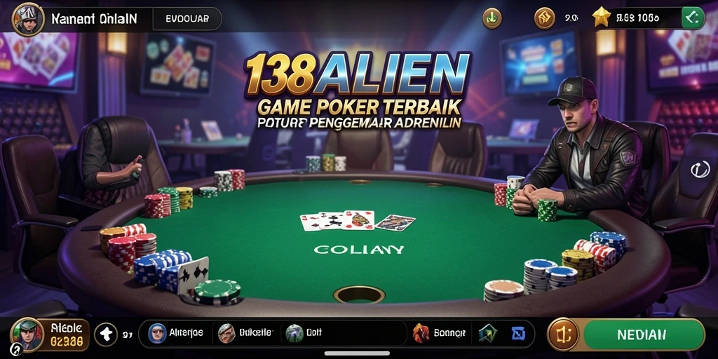 Screenshot gameplay Poker 138ALIEN dengan grafis yang menarik dan fitur interaktif.