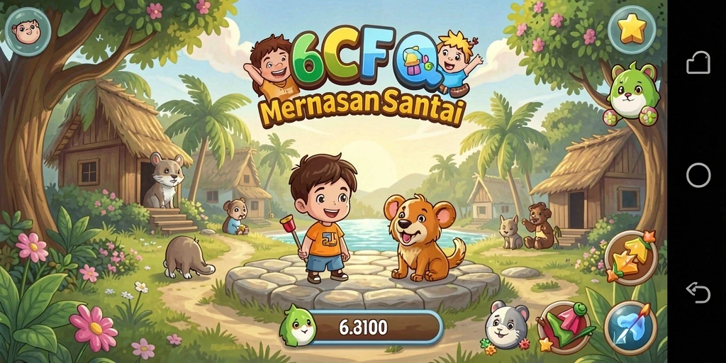 Tampilan gameplay 6CF yang menarik dan interaktif