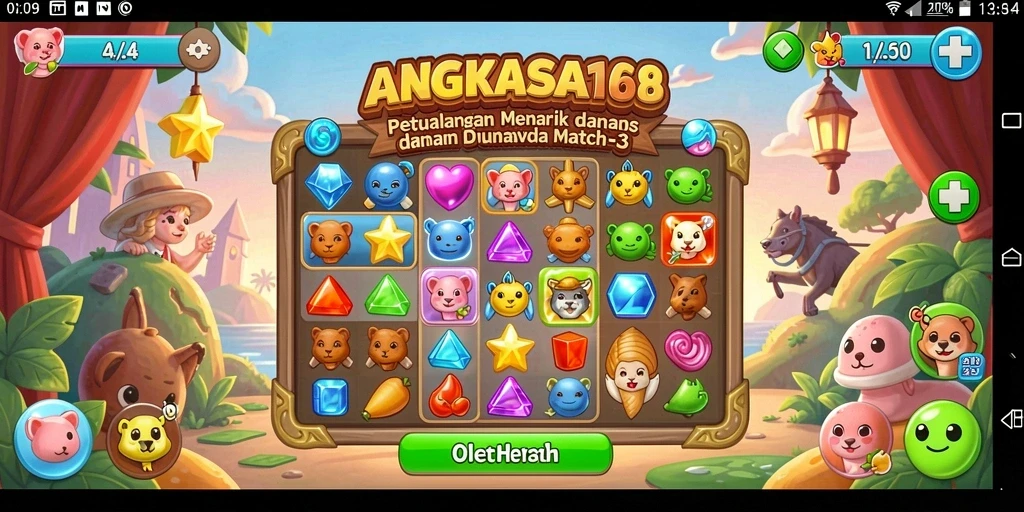Gameplay seru yang penuh warna dalam ANGKASA168 untuk para penggemar Match-3.