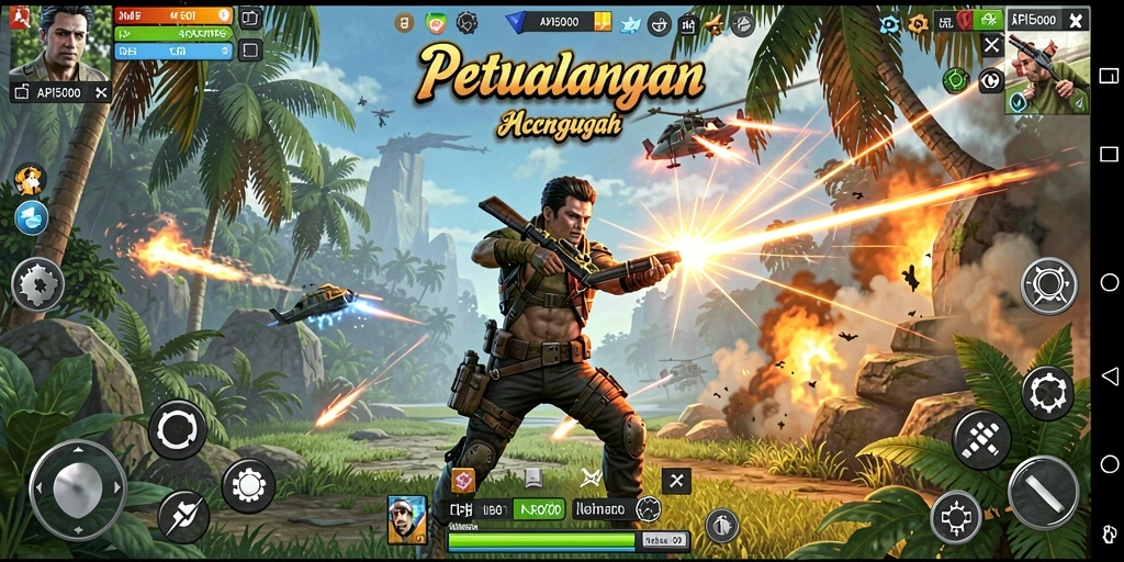 Tampilan gameplay ARPG yang menyerupai petualangan epik.