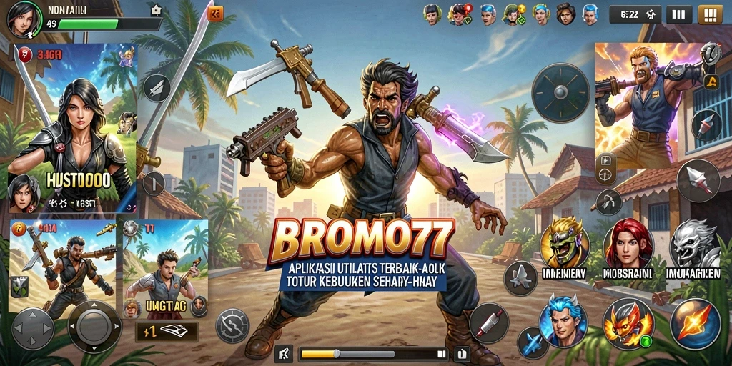 Tampilan antarmuka BROMO77 yang sederhana dan efisien.