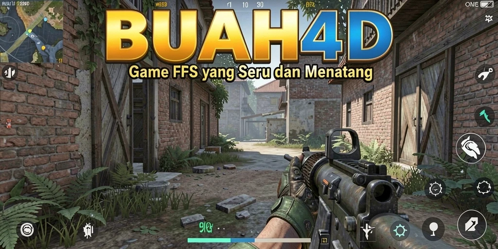 Tampilan aksi seru dalam gameplay BUAH4D di misi pertempuran.