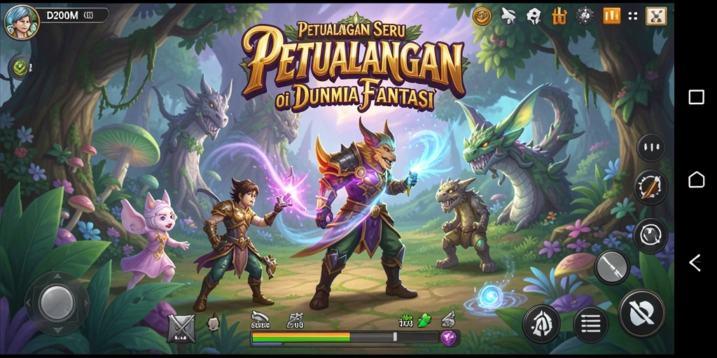 Tampilan gameplay D200M yang seru dan penuh petualangan.
