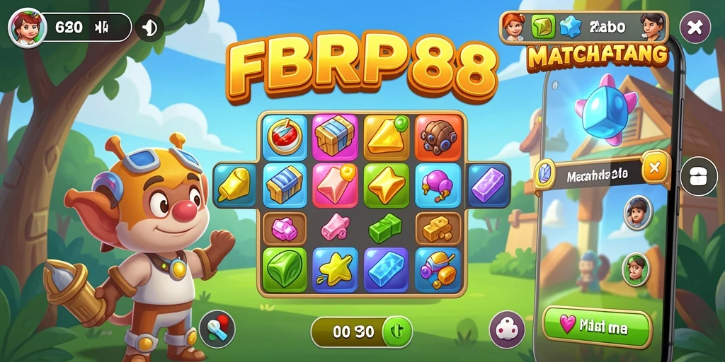 Tampilan gameplay FBRP88 yang penuh warna dan menantang.