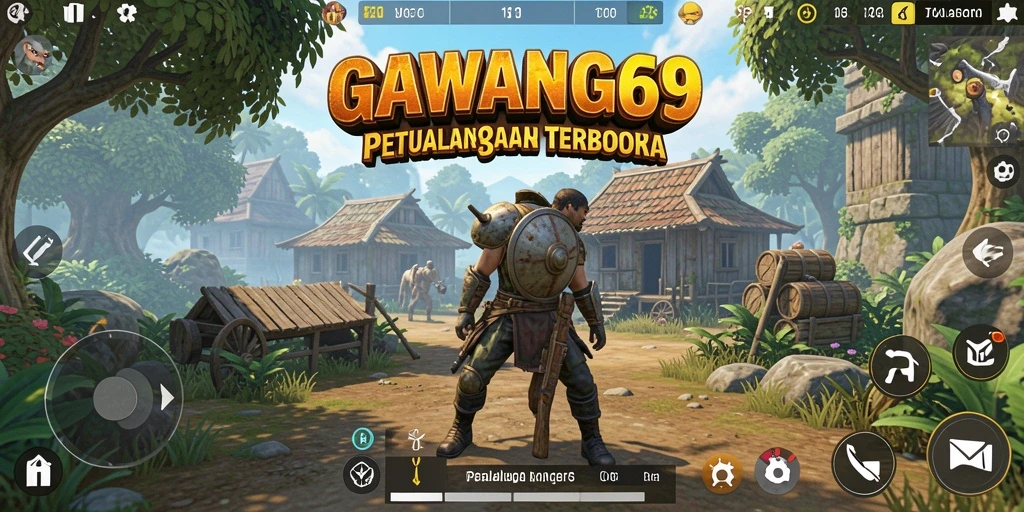 Screenshot GAWANG69 menampilkan karakter utama di dunia terbuka yang menakjubkan.