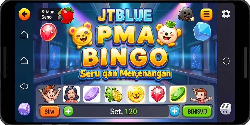Tangkapan layar gameplay JTBLUE menunjukkan kegembiraan permainan Bingo.