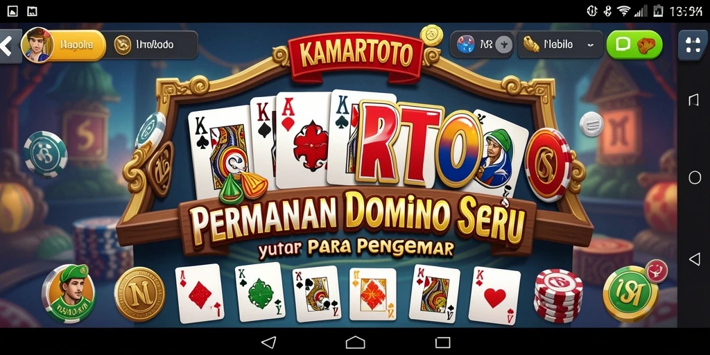Screenshot utama KAMARTOTO menampilkan gameplay Domino yang seru.