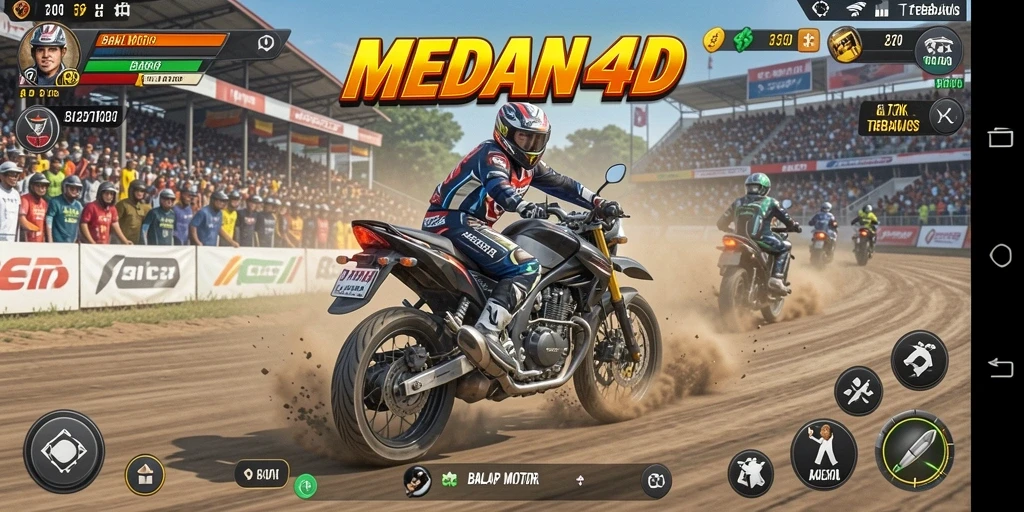 Gameplay seru di MEDAN4D dengan balapan motor yang menegangkan.