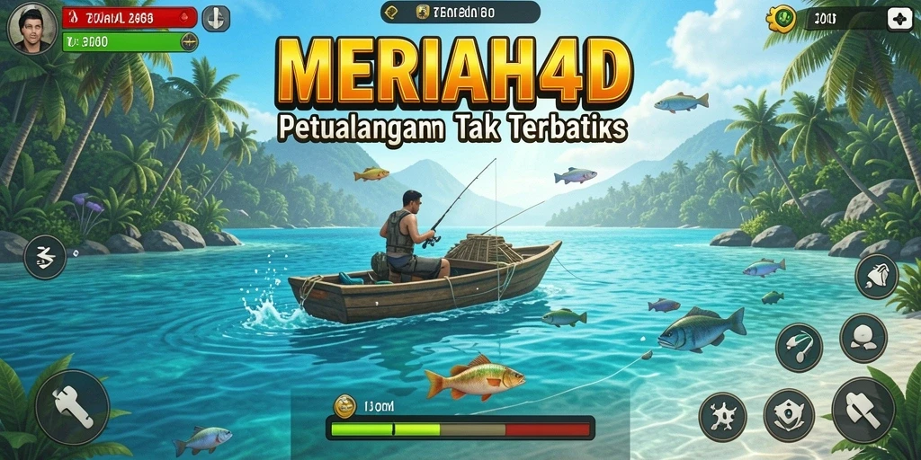 Gameplay memancing seru di MERIAH4D dengan berbagai ikan menarik.