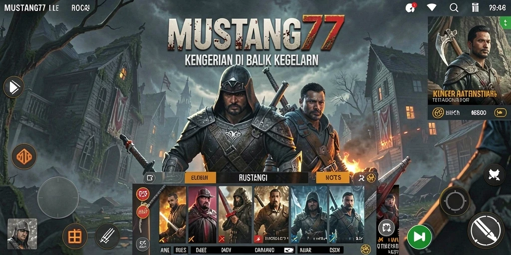 Tampilan gameplay menegangkan di dalam dunia horor MUSTANG77.