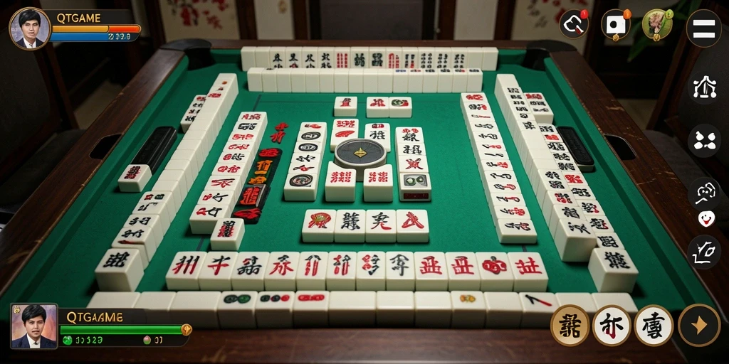 Gameplay menarik QTGAME dengan desain Mahjong yang memukau.