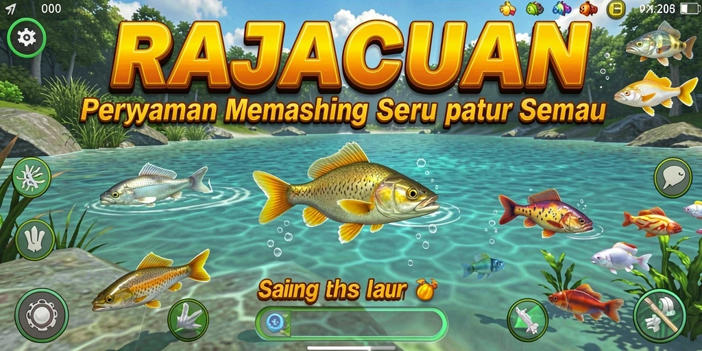 Tangkapan ikan dalam gameplay yang immersif di RAJACUAN.