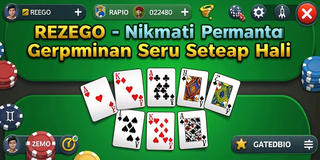 Tampilan gameplay seru dari REZEGO saat bermain Gaple.