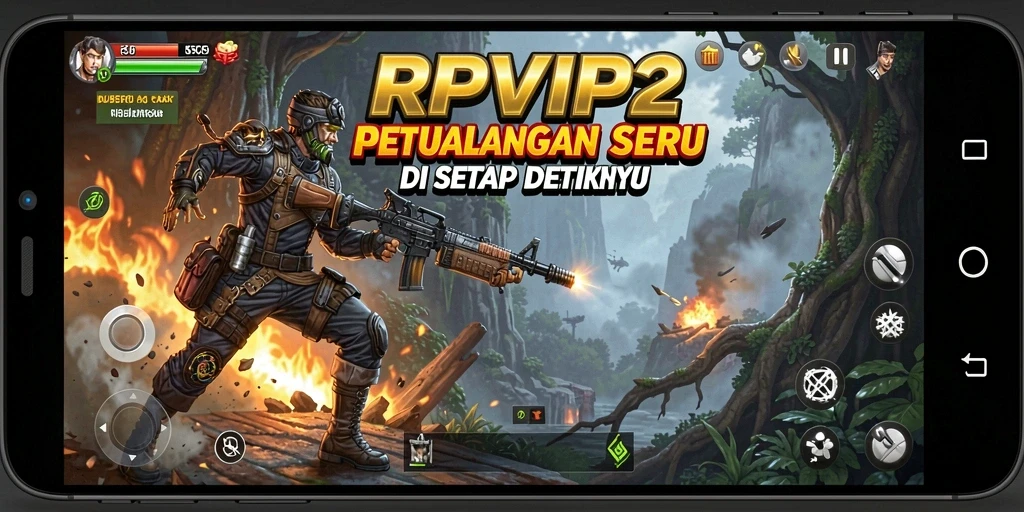 Tampilan gameplay RPVIP2 yang menegangkan dan penuh aksi.