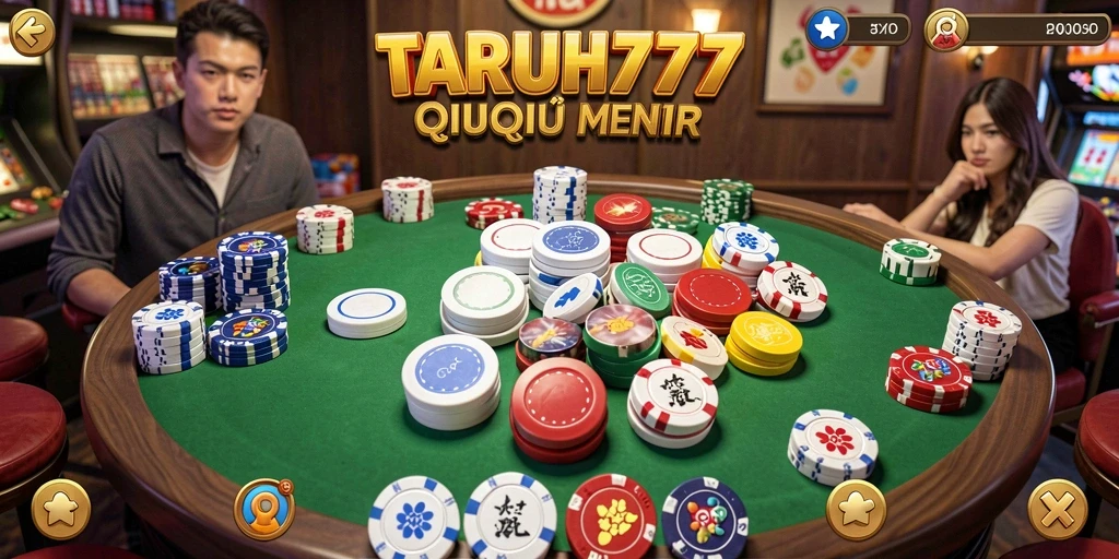 Tangkapan layar TARUH777 menampilkan gameplay QiuQiu yang seru.
