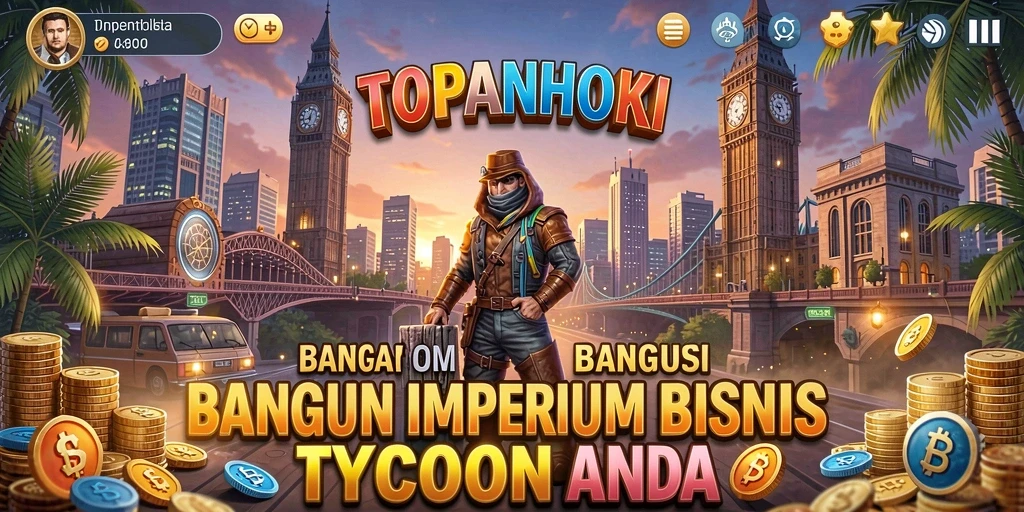 Screenshot utama dari gameplay Tycoon yang menampilkan aktivitas bisnis.