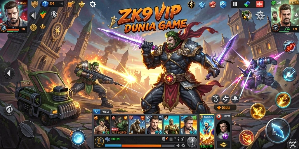 Tampilan gameplay seru dari ZK9VIP dengan pertarungan yang intens.